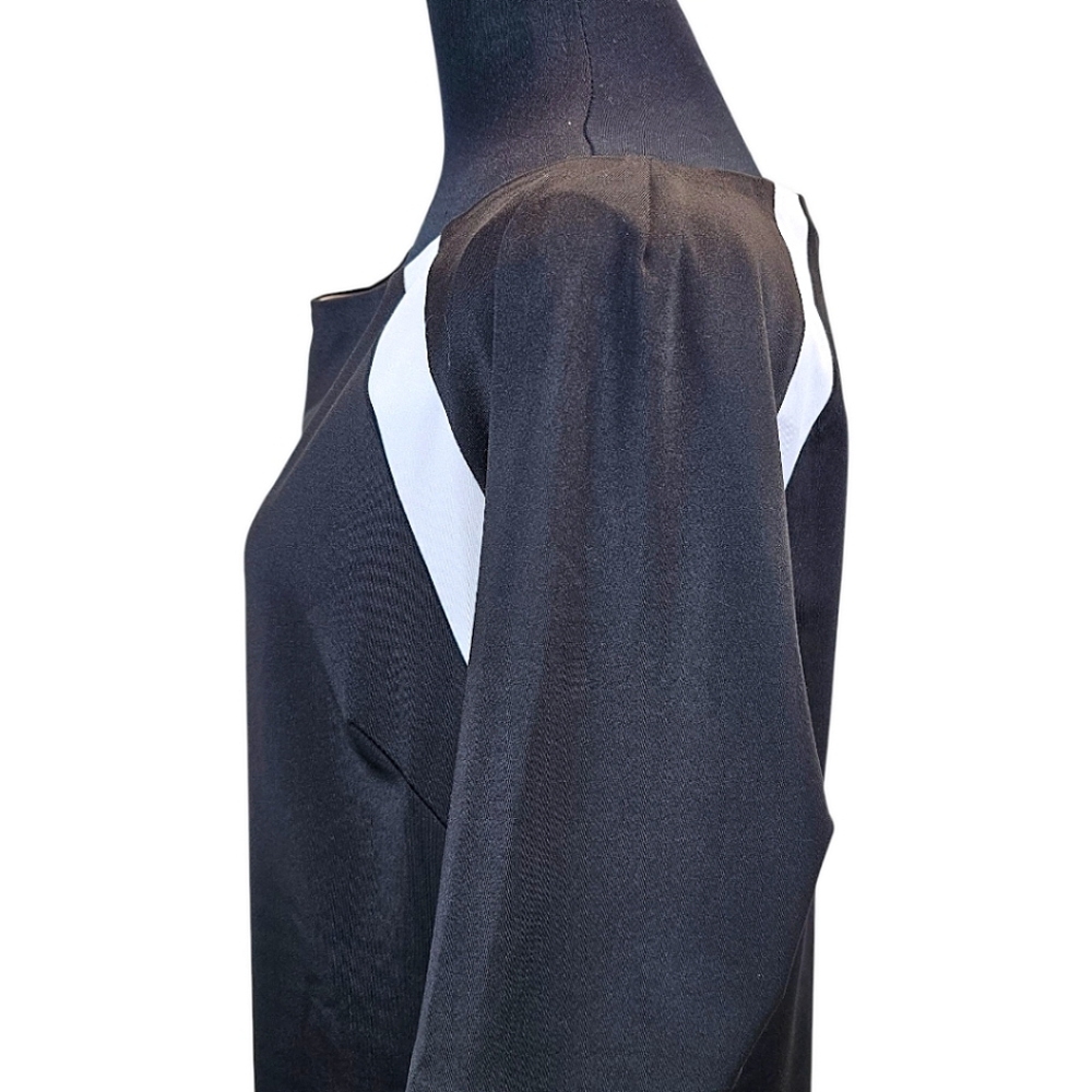 Gretchen Scott Jersey Tee Topper Medium Black 3/4 Sleeves Sporty Athleisure Golf - Picture 12 of 16